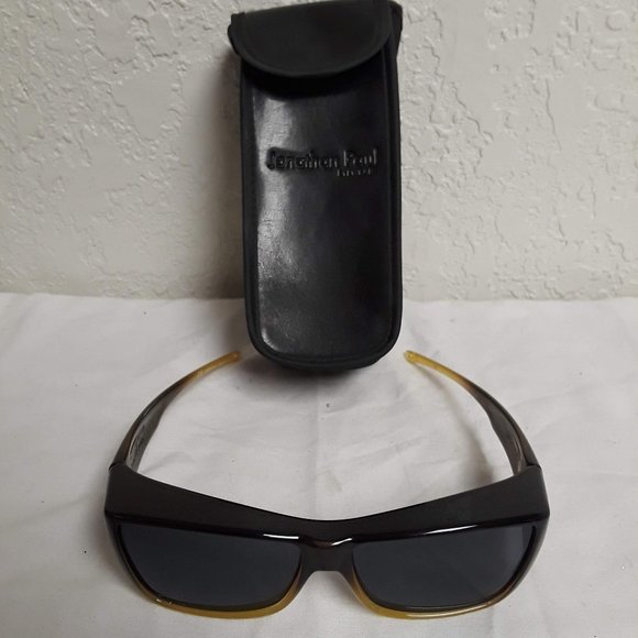 Jonathan Paul Fitovers Polarized Sunglasses Brown Amber Ombre - Picture 1 of 6